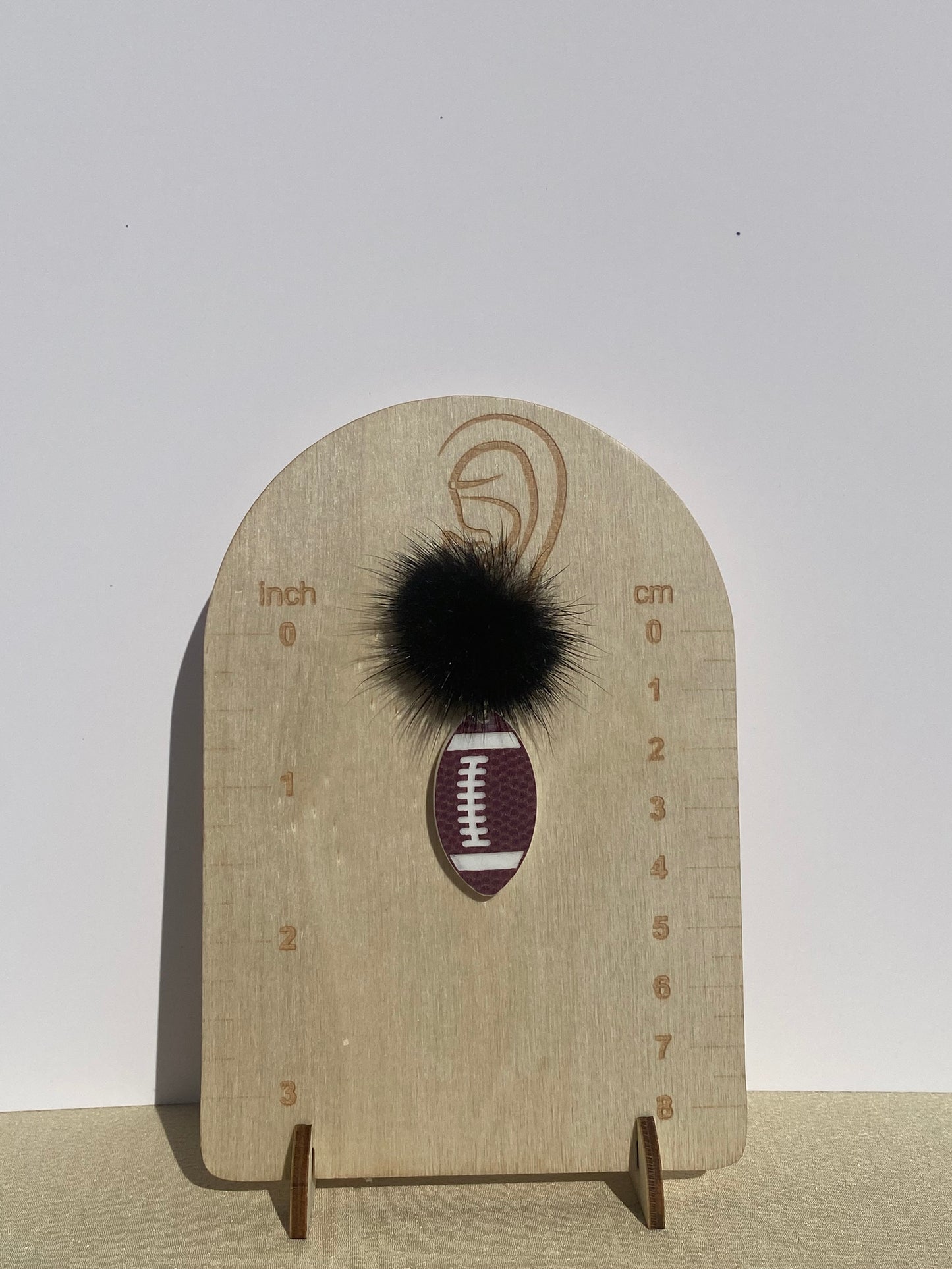Pom Pom Football Earrings